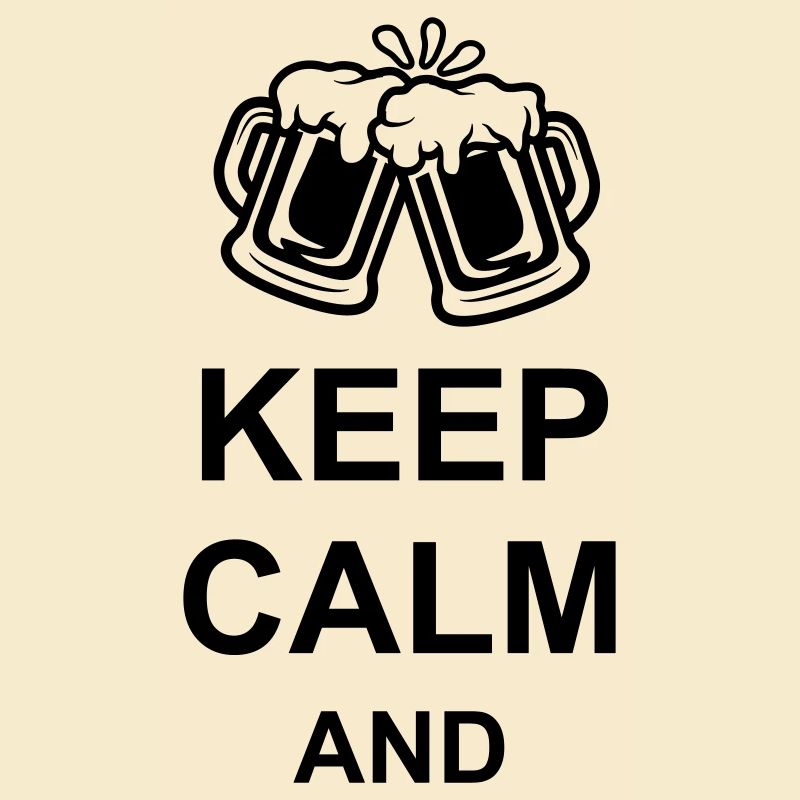 Bière Garder calme Texte