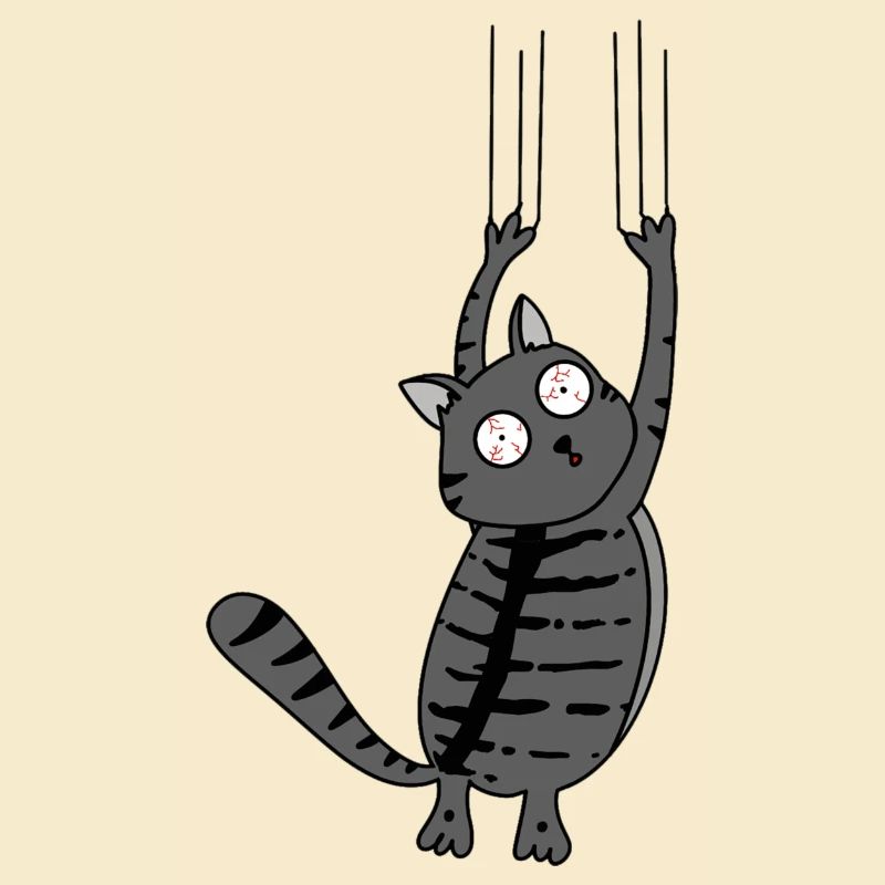 Panic Cat Striped Version