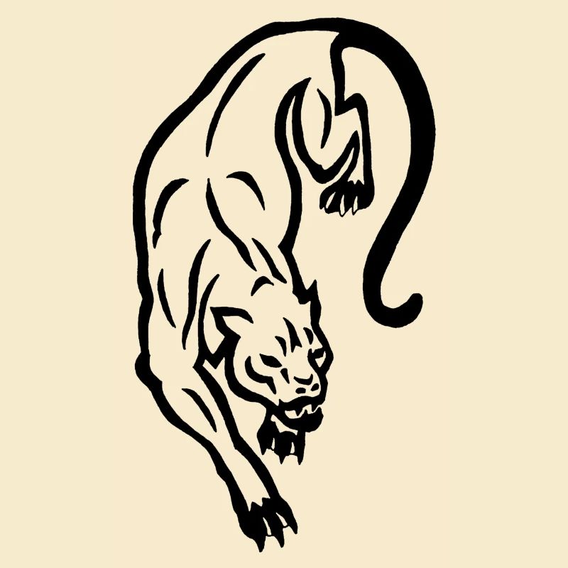 Schwarze Panther-Silhouette