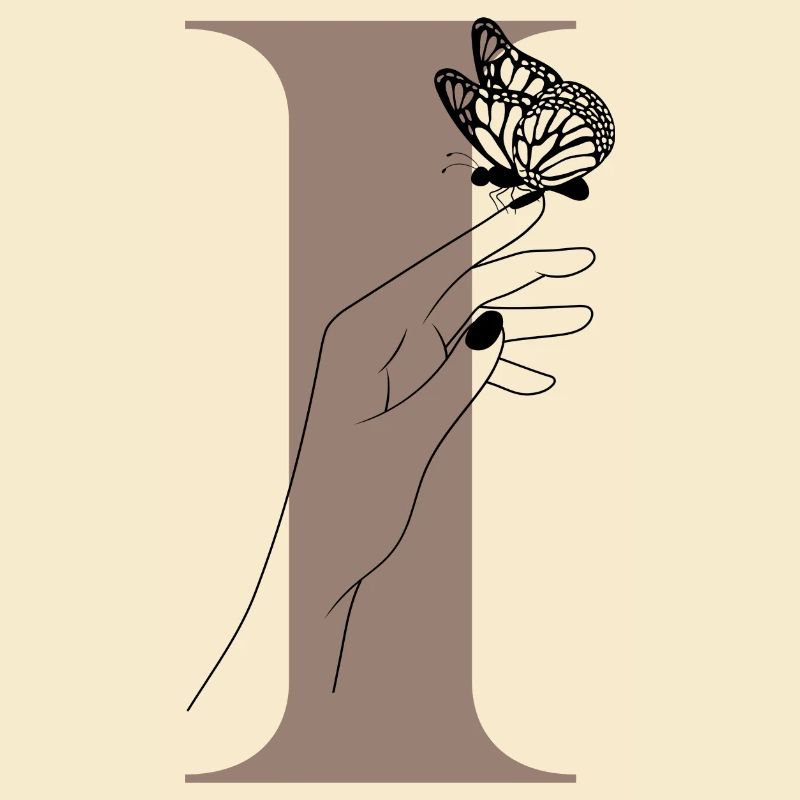 Letter I Magic Butterfly