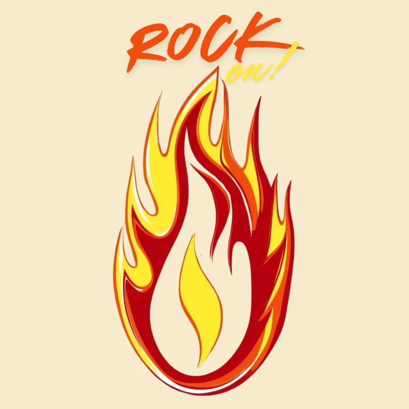 Rock on Fire & Flame