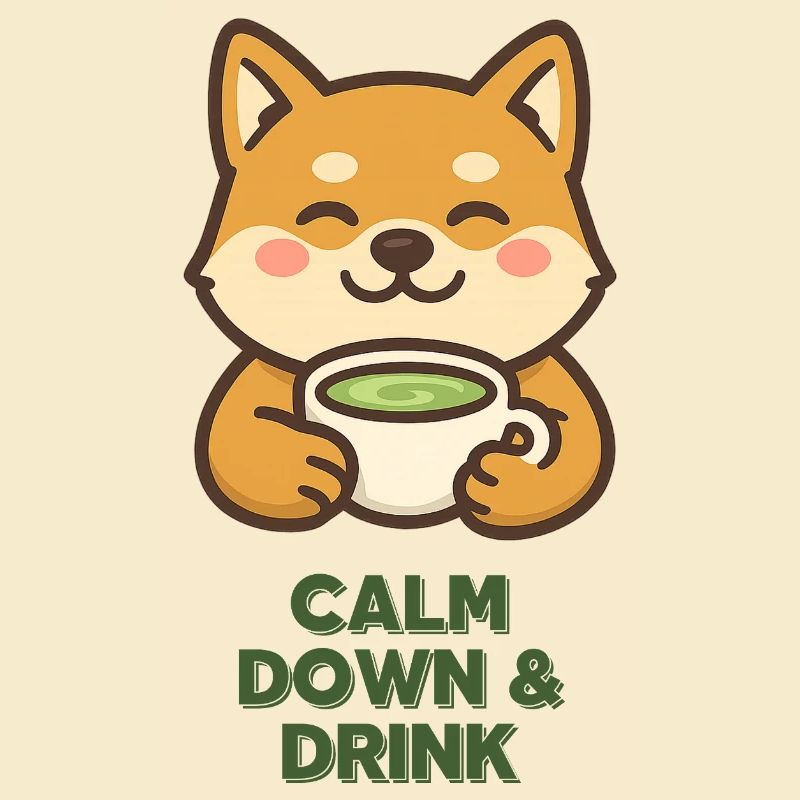 Shiba Tea Drink Calmly