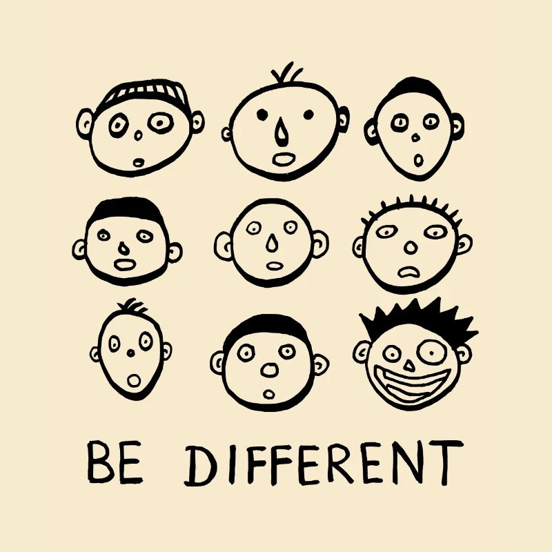 Être différent, être différent, déclaration cool, drôle