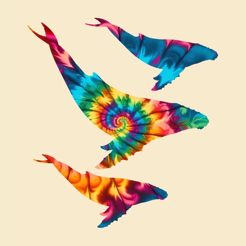 Humpback Whales Tie Dye