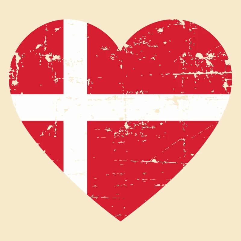 Drapeau du cœur du Danemark
