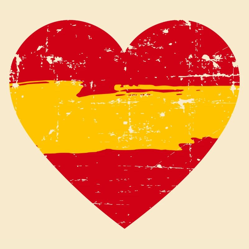 Spanien Herz Flagge