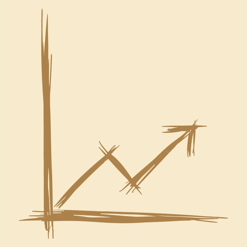 Success chart, hand drawing/doodle.