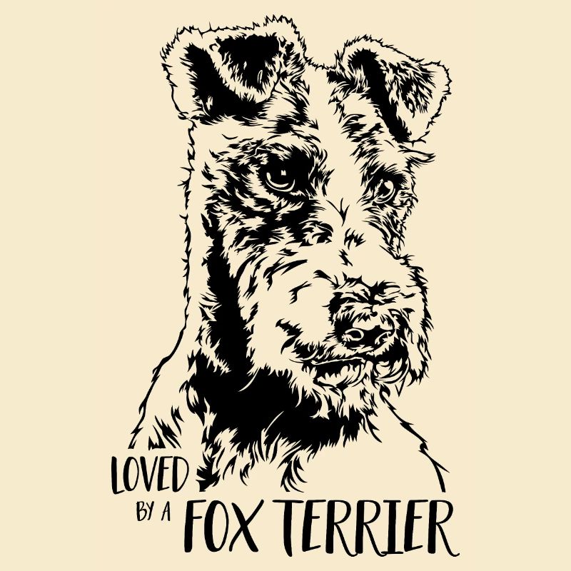 Loved by a Fox Terrier Hundespruch Wilsigns