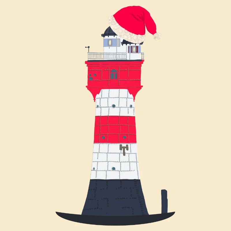 Christmas, Red Sand Lighthouse with Red Hat