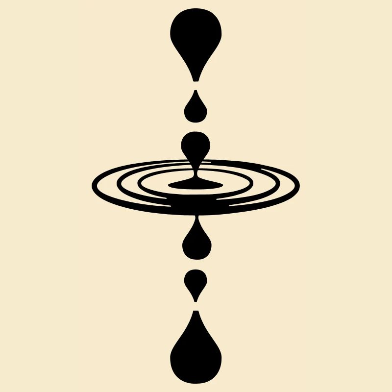 Mirror drop of water