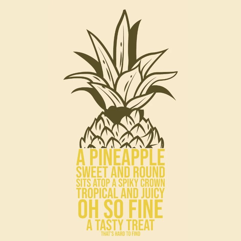Pineapple Poem Fruit Saying Gift Idea