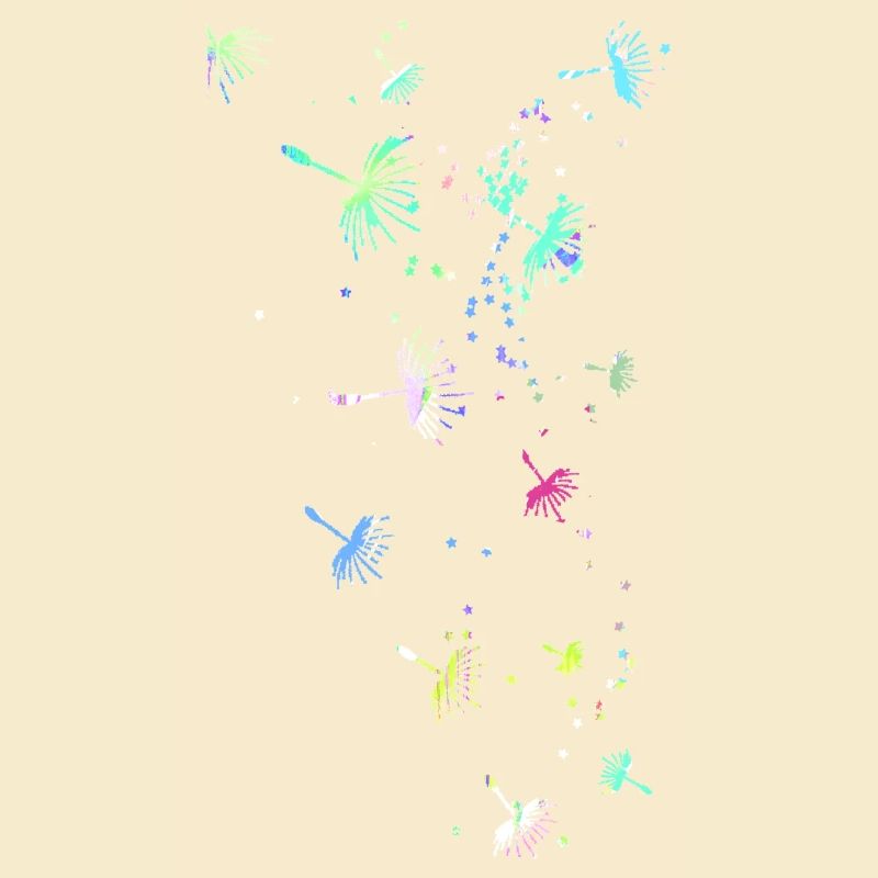 Pusteblume,Blume,bunt, Sterne