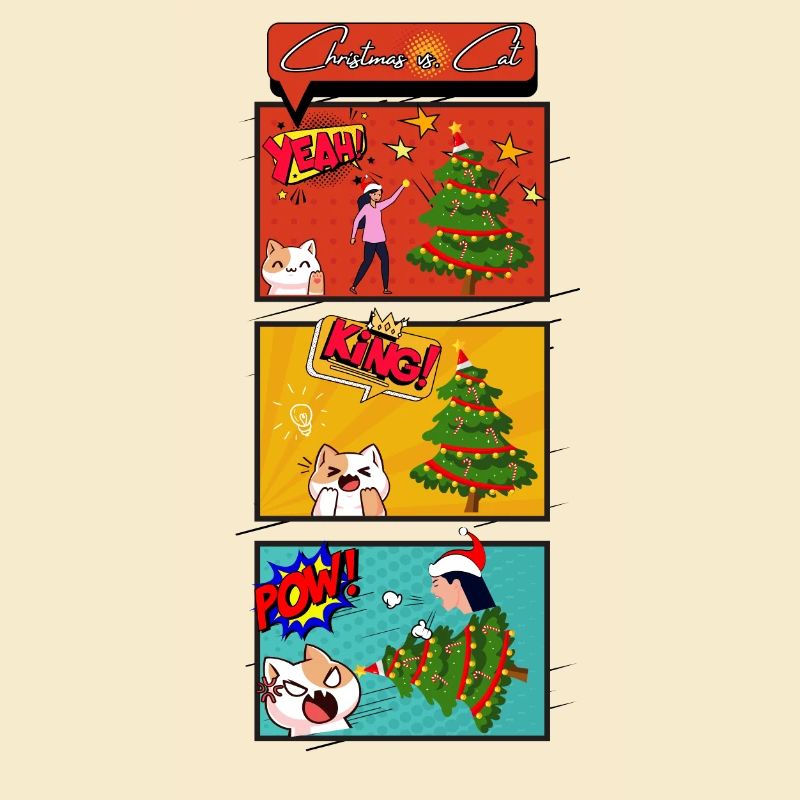 Noël vs. chat bande dessinée