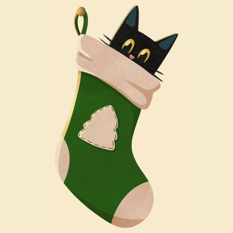 Chat en botte verte