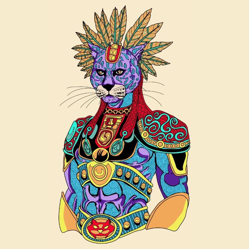 Rainbow Feline Warrior
