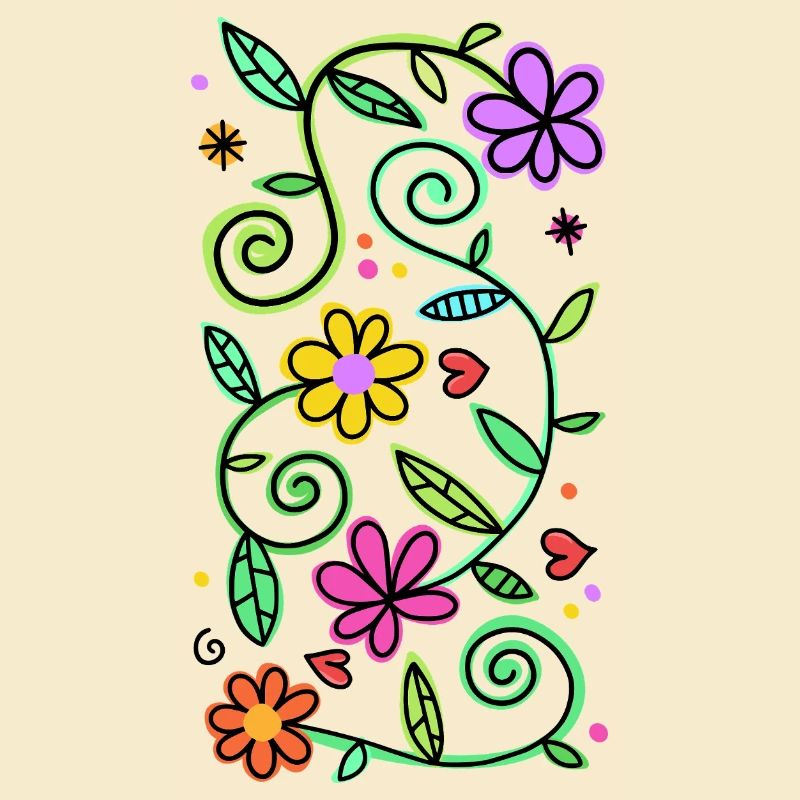 Dekorative Doodle-Gänseblümchen