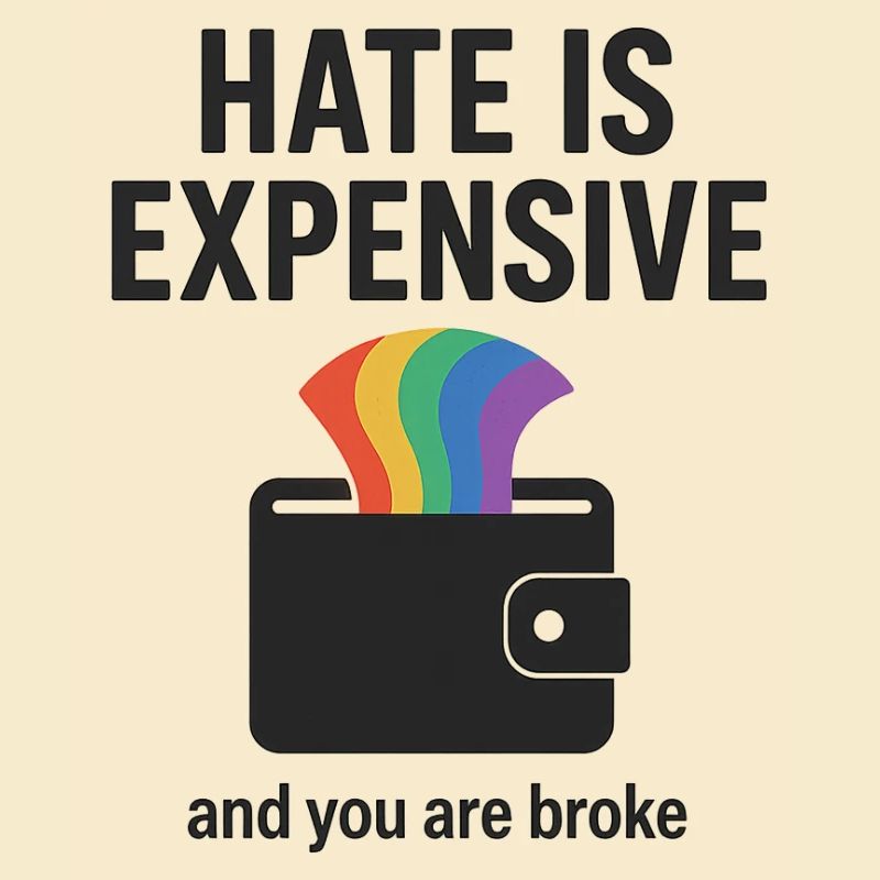 Hate Is Expensive Wallet Graphic