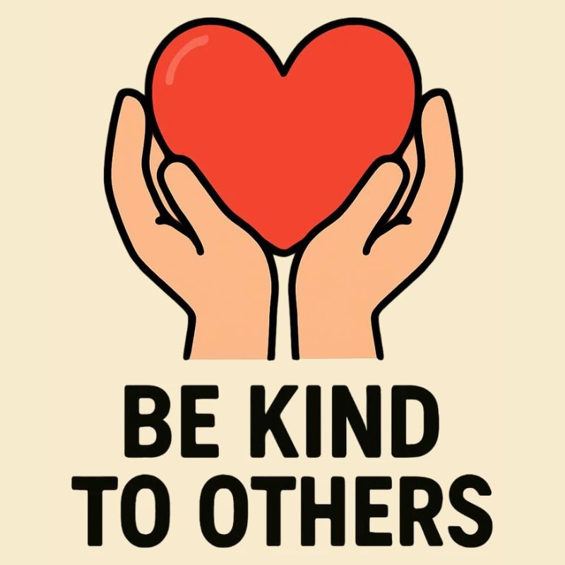 Hände halten Herz der Güte