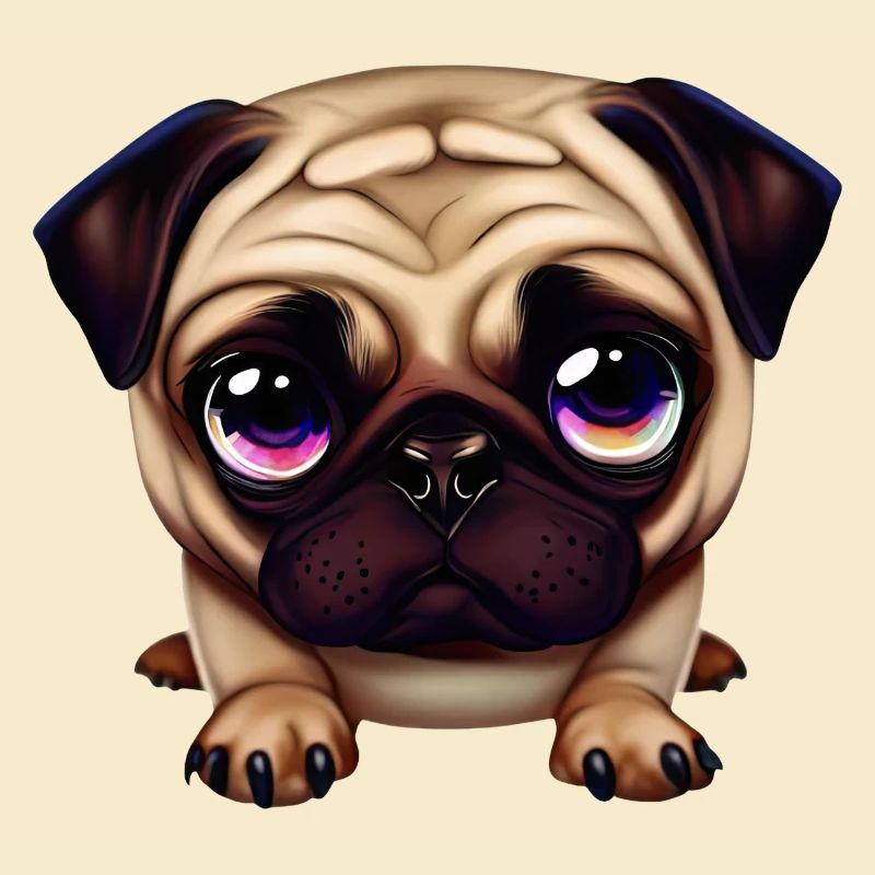 Cute Pug Illustration