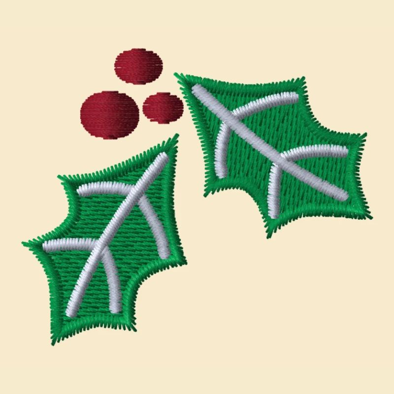 Cornelian cherry embroidered
