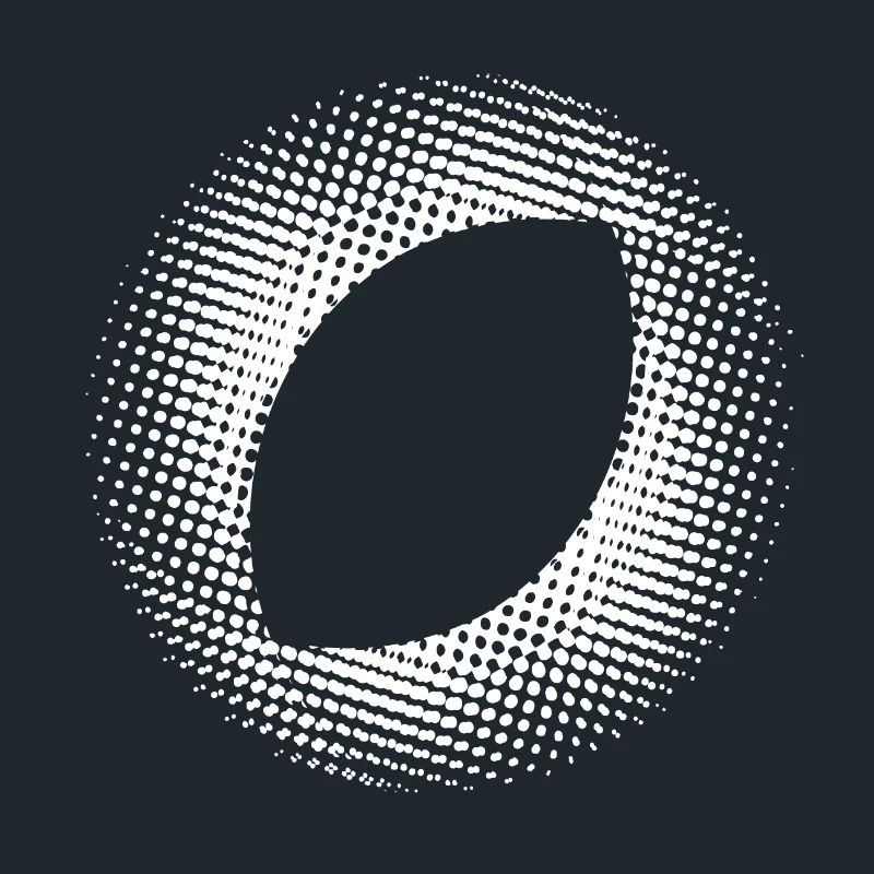 dotted, oval art white