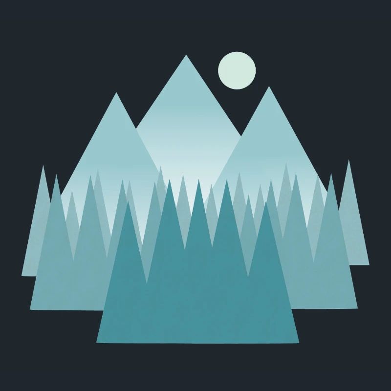 Astralgebirgslandschaft in Blautönen