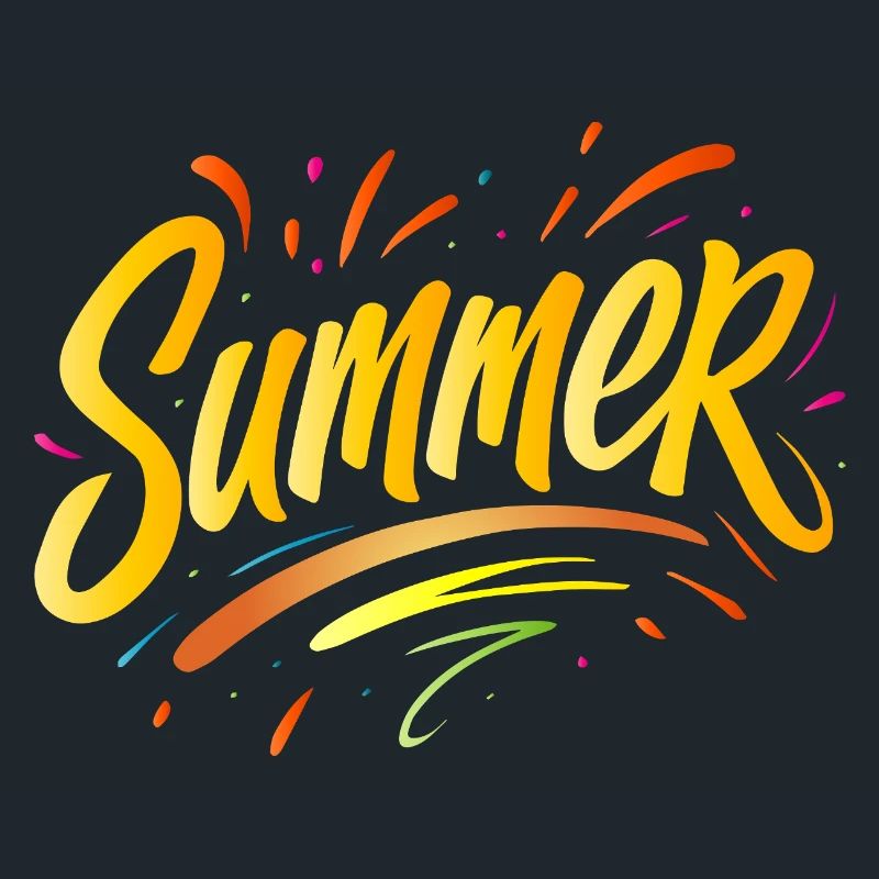 Summer Typo - Sommerdesign mit Splash-Elementen