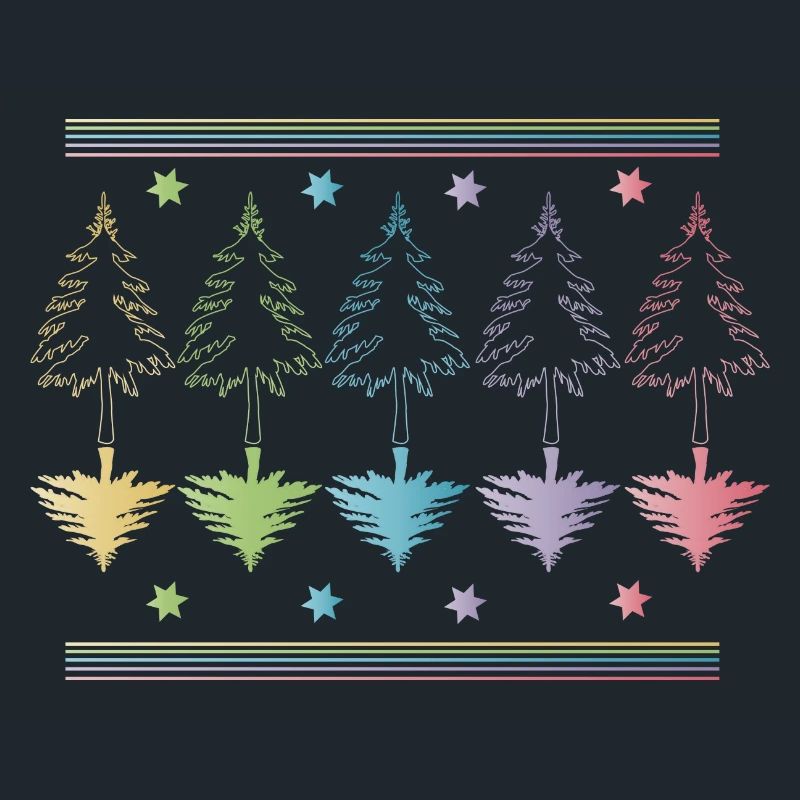 Christbaum, Tannenbaum oder Weihnachtsbaum Umrisse