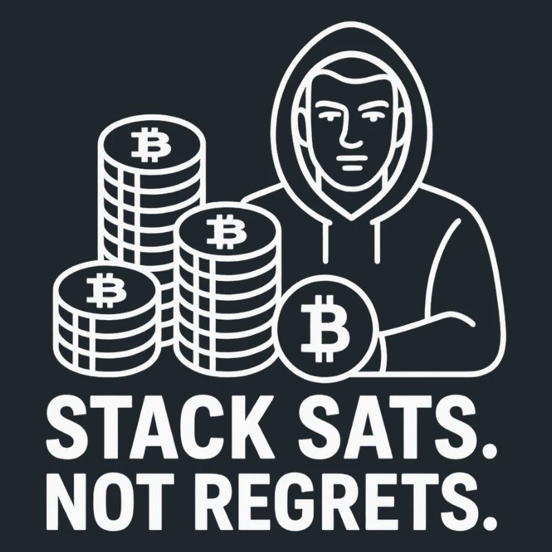 Conception de sweat à capuche Bitcoin – Stack Sats. Pas de regrets.