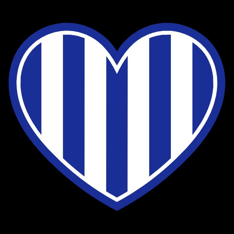 Blue and white heart
