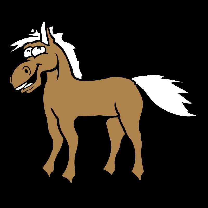 Pferd Lacht Komisch Lustige Grimasse Albern Comic