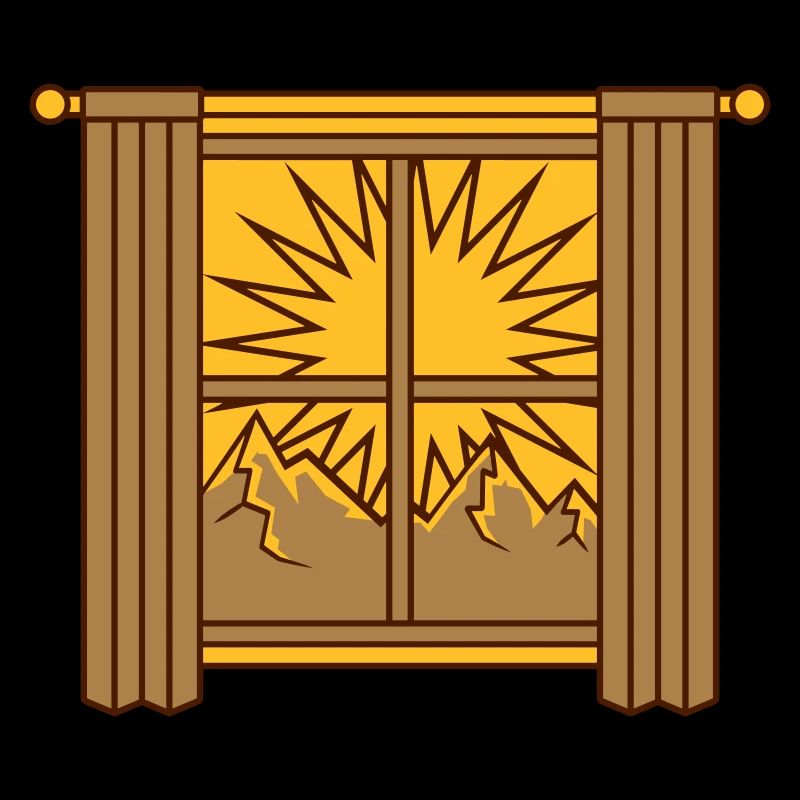 View Mountains Window Curtain