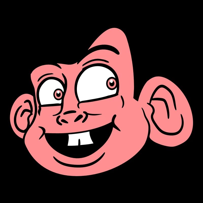 Monkey Face Cute Cute Head Laughs Happy