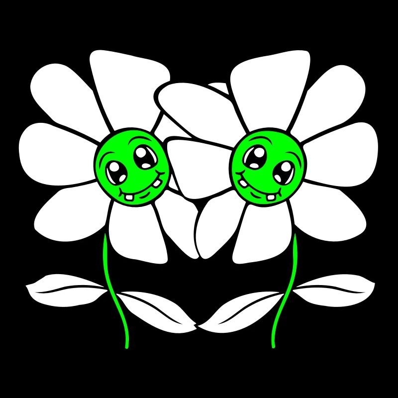 Deux jolies belles fleurs amies