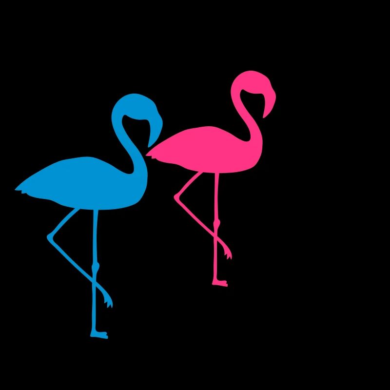 équipe d'équipage 3 amis silhouette contour flamant cli