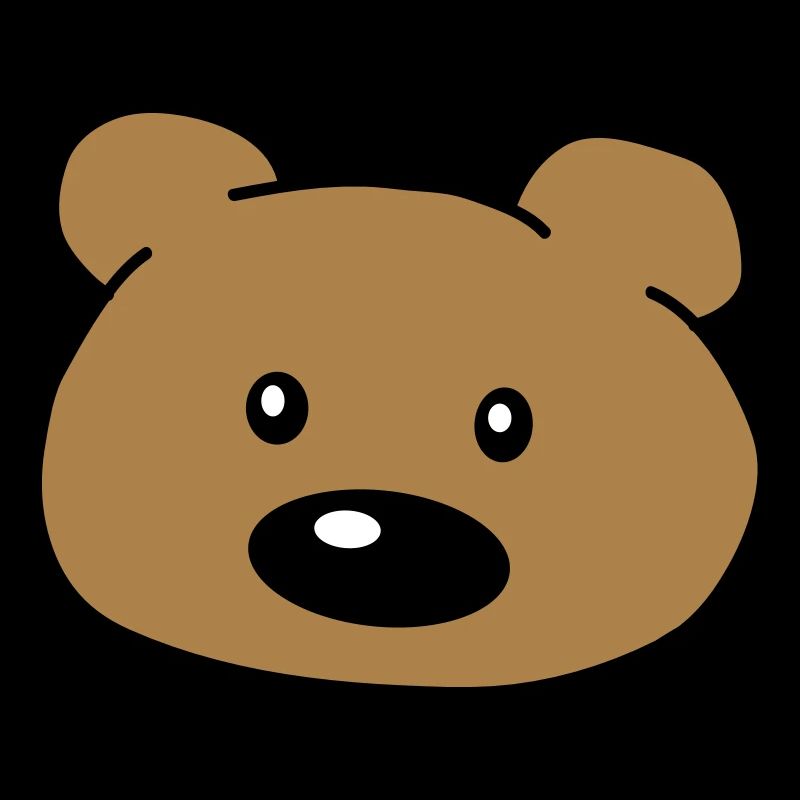 Cute Cute Cute Bear Face Brown Bear Head