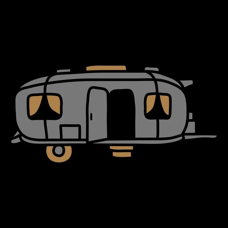 Camping Wagen Comic Design