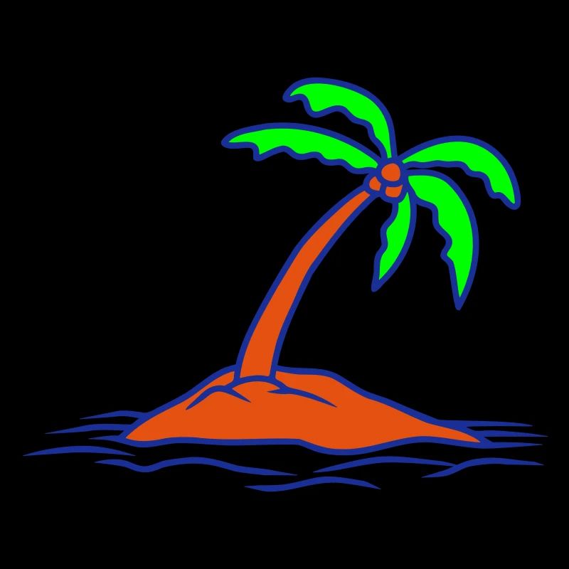 Palm Tree Island Tree Plage Vacances Noix de Mer Cool