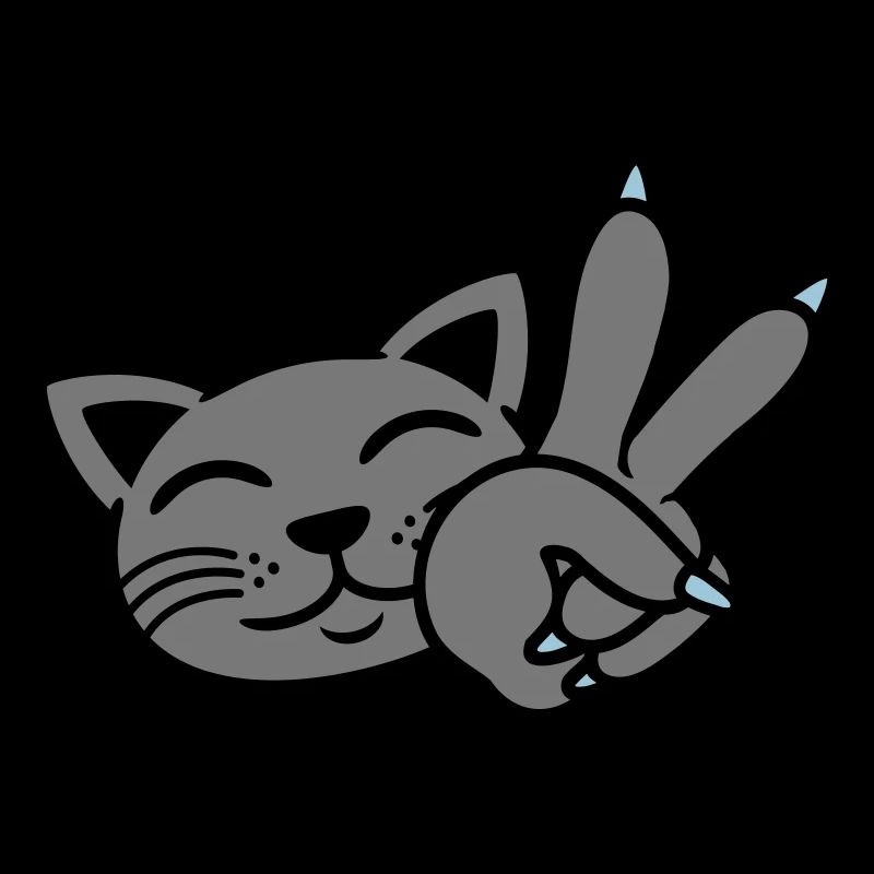 Gesicht Katze Peace Zeichen