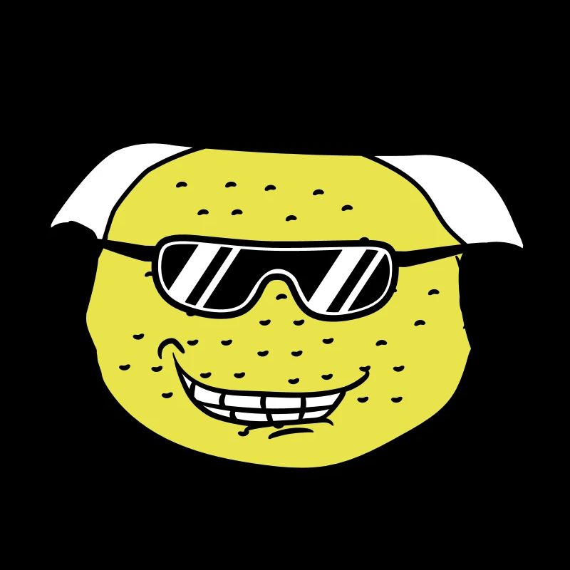 Funny DJ Party Lemon Fruit Music Fun Face