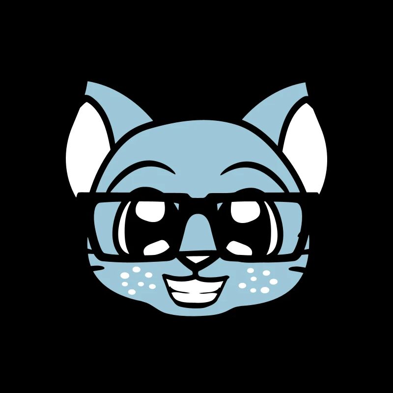 Smart Nerd Cat Lunettes à monture en corne Geek Kitten