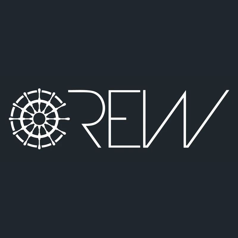 Sailing Crew Sailing Team Ship Steering Wheel Text Logo