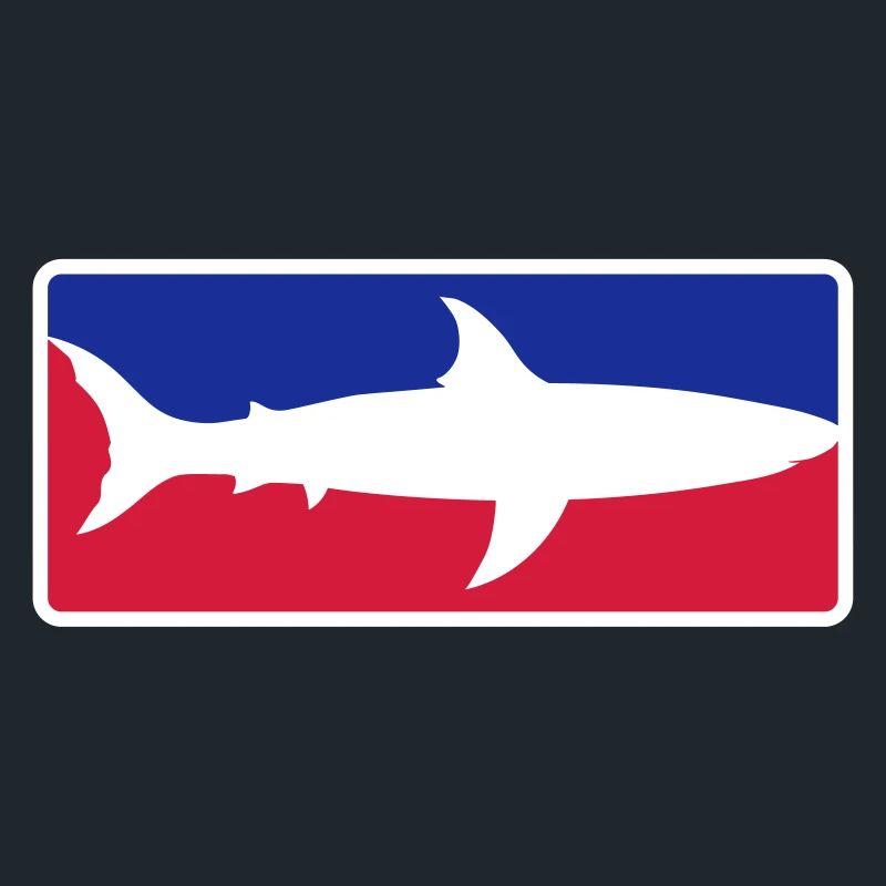 red blue sport shark button frame shield black sc