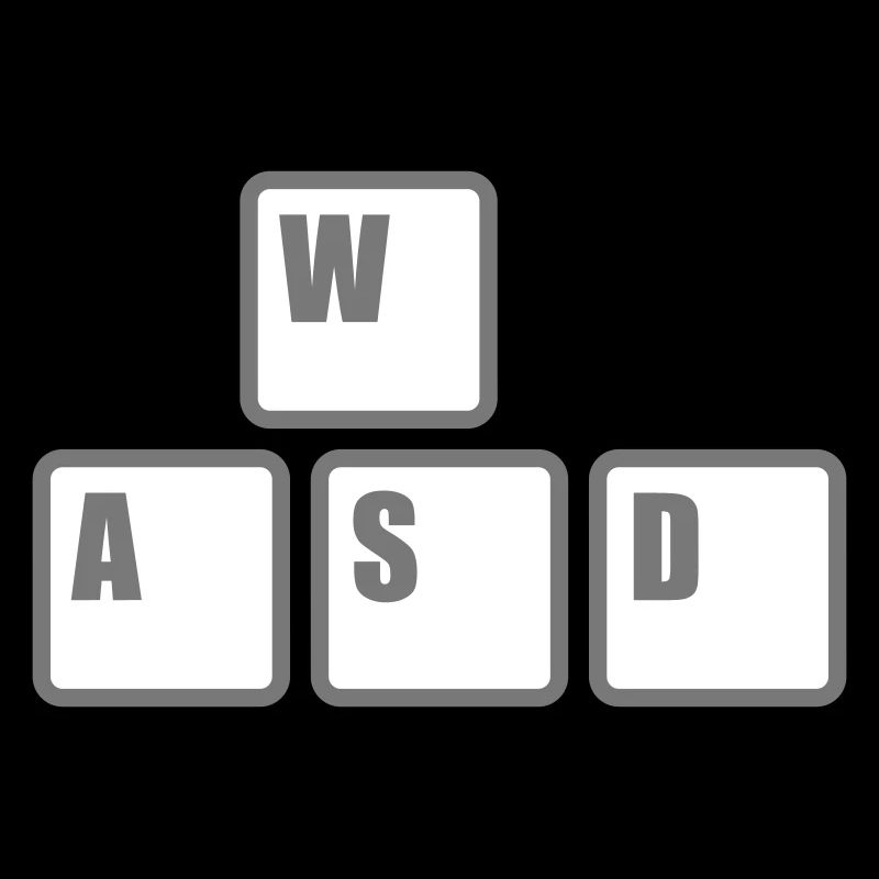Touches du clavier WASD de l’ordinateur