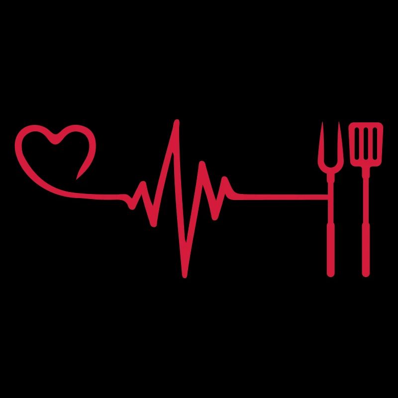 Pinces à barbecue Grilling pulse heartbeat love