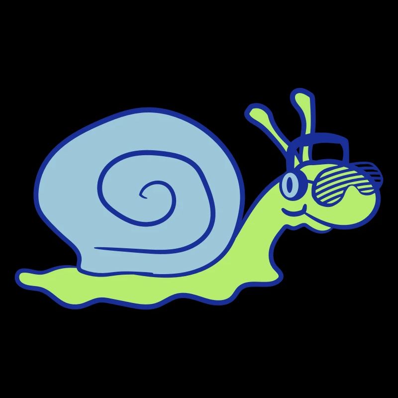 Cool DJ Snail Cute Shell
