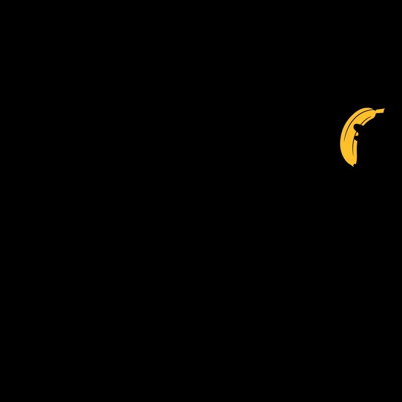 Grande silhouette d’éléphant banane