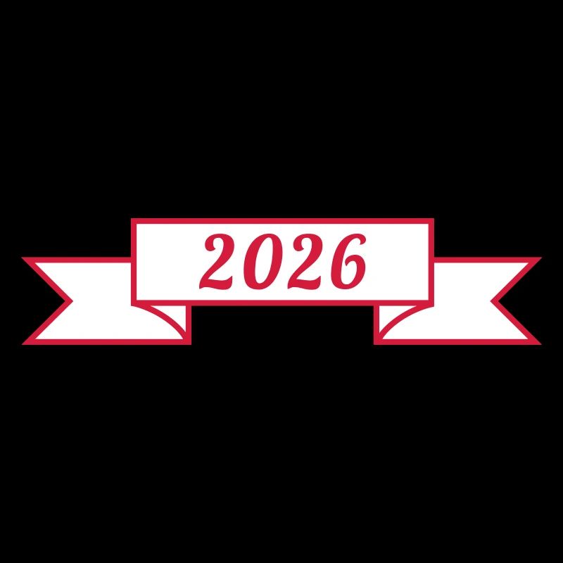 2026 Banderole eckig | Vectorgraphic