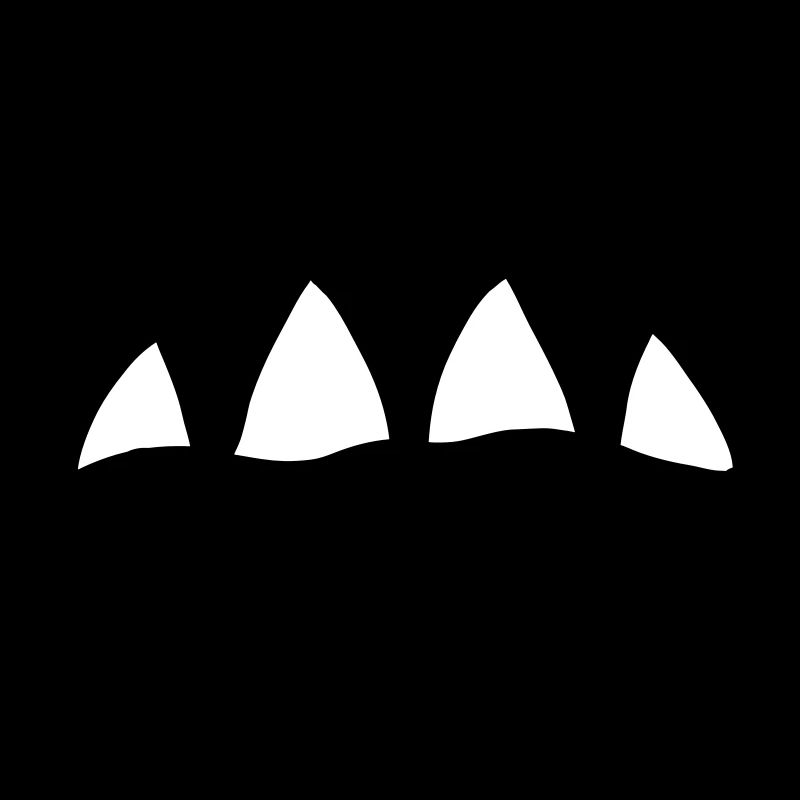 Monster mouth with big teeth