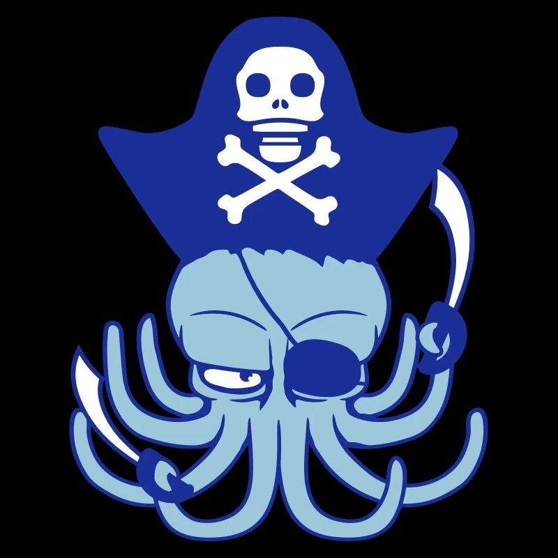 Octopus Pirate Crew Captain Sailor Buccaneer Sail